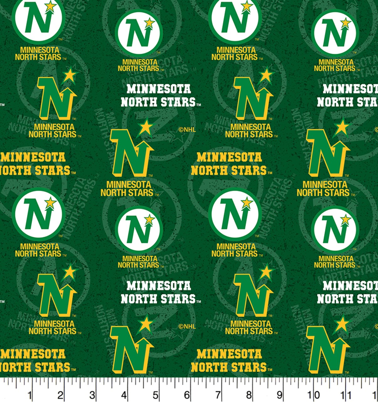 Sykel Enterprises NHL Team Cotton Fabric-Minnesota North Stars Tone on Tone Cotton Quilting Fabric